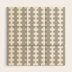 Modern Retro Wavy Ogee A-Go-Go Pop Stripes in Gray and White Wood Wall Art Gallery Image 1