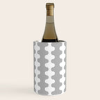 Modern Retro Wavy Ogee A-Go-Go Pop Stripes in Gray and White Wine Chiller Gallery Image 1