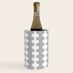 Modern Retro Wavy Ogee A-Go-Go Pop Stripes in Gray and White Wine Chiller Gallery Image 2