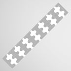 Modern Retro Wavy Ogee A-Go-Go Pop Stripes in Gray and White Table Runner Gallery Image 3