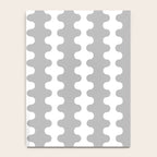 Modern Retro Wavy Ogee A-Go-Go Pop Stripes in Gray and White Notebook Gallery Image 4