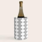Modern Retro Wavy Ogee A-Go-Go Pop Stripes in Gray and White Wine Chiller Gallery Image 3