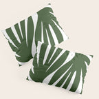 Maldives Minimalist Botanical Abstract in Forest Green and White  Pillow Sham Gallery Image 3