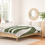 Maldives Minimalist Botanical Abstract in Forest Green and White  Duvet Cover Gallery Image 2