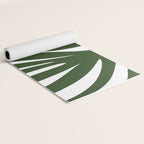 Maldives Minimalist Botanical Abstract in Forest Green and White  Yoga Mat Gallery Image 2