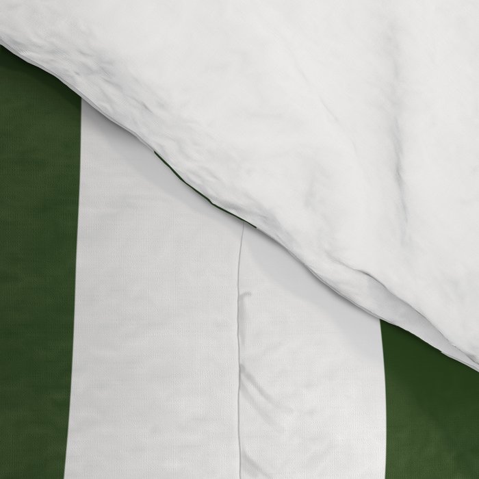 Maldives Minimalist Botanical Abstract in Forest Green and White  Comforter Gallery Image 4