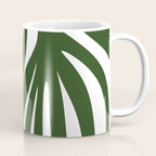 Maldives Minimalist Botanical Abstract in Forest Green and White  Coffee Mug Gallery Image 1