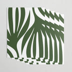 Maldives Minimalist Botanical Abstract in Forest Green and White  Wrapping Paper Gallery Image 3