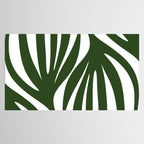 Maldives Minimalist Botanical Abstract in Forest Green and White  Tablecloth Gallery Image 2