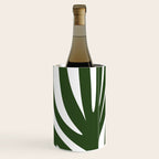 Maldives Minimalist Botanical Abstract in Forest Green and White  Wine Chiller Gallery Image 2