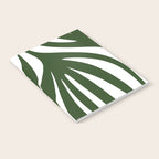 Maldives Minimalist Botanical Abstract in Forest Green and White  Notebook Gallery Image 2
