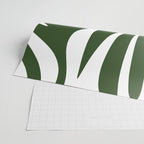 Maldives Minimalist Botanical Abstract in Forest Green and White  Wrapping Paper Gallery Image 2