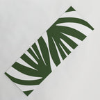 Maldives Minimalist Botanical Abstract in Forest Green and White  Yoga Mat Gallery Image 1