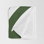 Maldives Minimalist Botanical Abstract in Forest Green and White  Throw Blanket Gallery Image 3