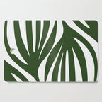 Maldives Minimalist Botanical Abstract in Forest Green and White  Cutting Board Gallery Image 1