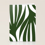 Maldives Minimalist Botanical Abstract in Forest Green and White  Stationery Card Gallery Image 2