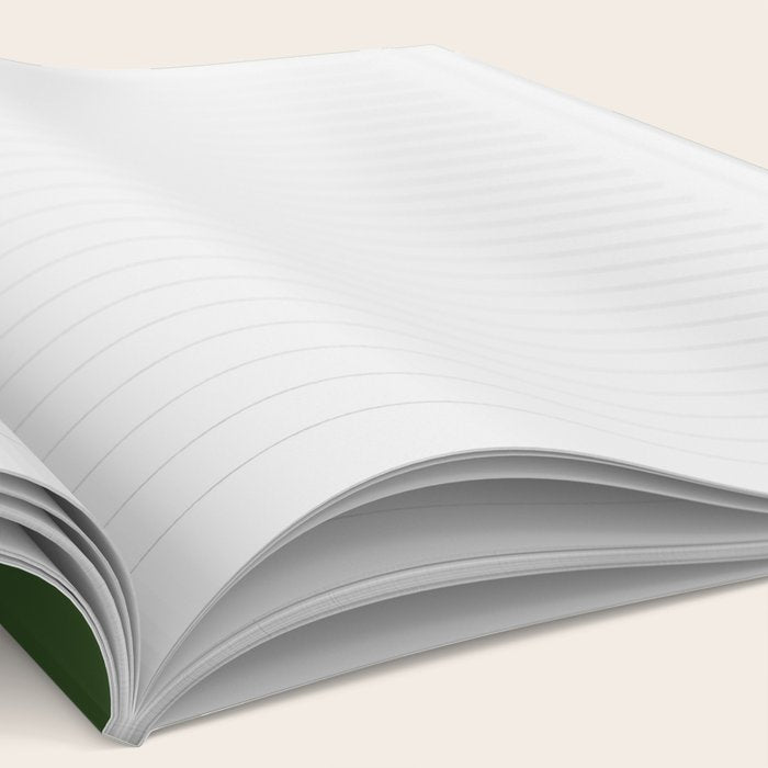 Maldives Minimalist Botanical Abstract in Forest Green and White  Notebook Gallery Image 2