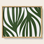 Maldives Minimalist Botanical Abstract in Forest Green and White  Serving Tray Gallery Image 1