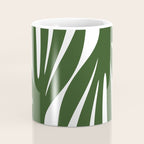 Maldives Minimalist Botanical Abstract in Forest Green and White  Coffee Mug Gallery Image 4