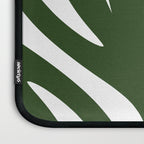 Maldives Minimalist Botanical Abstract in Forest Green and White  Laptop Sleeve Gallery Image 3
