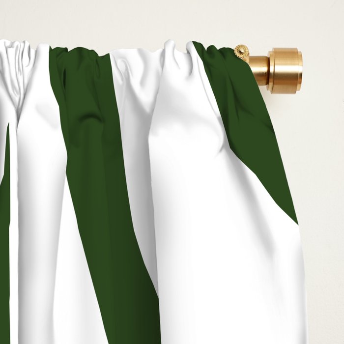 Maldives Minimalist Botanical Abstract in Forest Green and White  Window Curtain Gallery Image 2