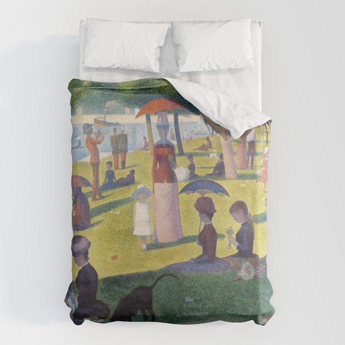 A Sunday on La Grande Jatte by Georges Seurat, 1884 Duvet Cover Gallery Image 6