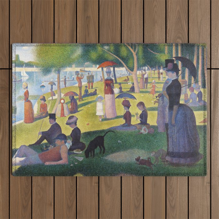 A Sunday on La Grande Jatte by Georges Seurat, 1884 Outdoor Rug Gallery Image 1