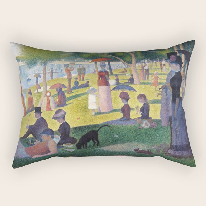 A Sunday on La Grande Jatte by Georges Seurat, 1884 Rectangular Pillow Gallery Image 1