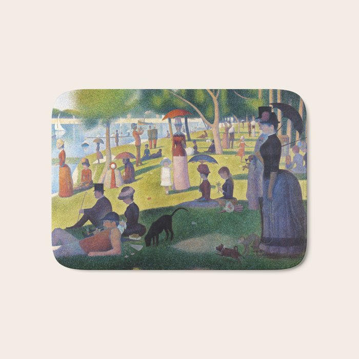 A Sunday on La Grande Jatte by Georges Seurat, 1884 Bath Mat Gallery Image 1