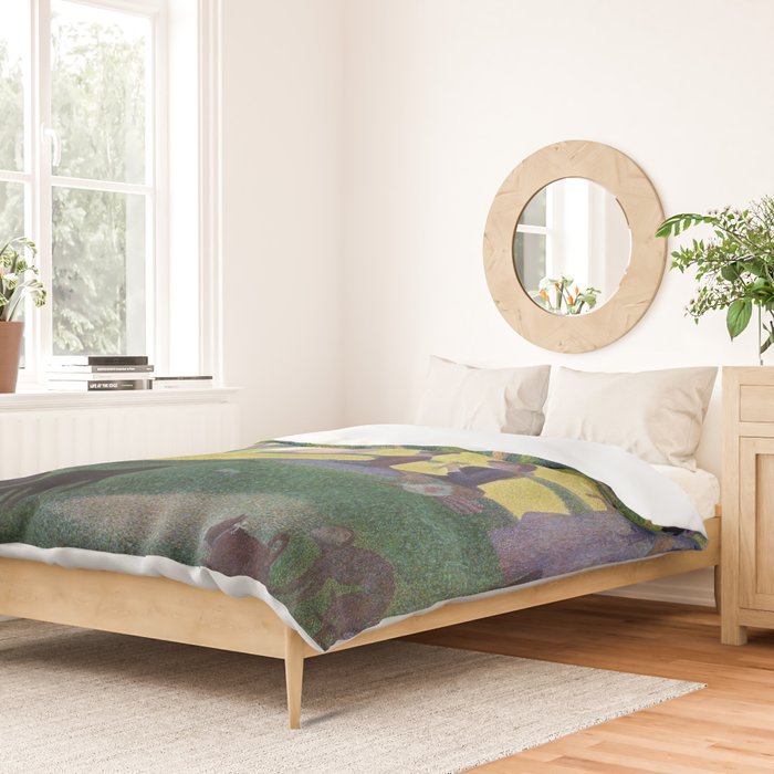 A Sunday on La Grande Jatte by Georges Seurat, 1884 Duvet Cover Gallery Image 2