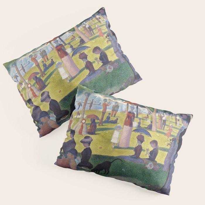 A Sunday on La Grande Jatte by Georges Seurat, 1884 Pillow Sham Gallery Image 3