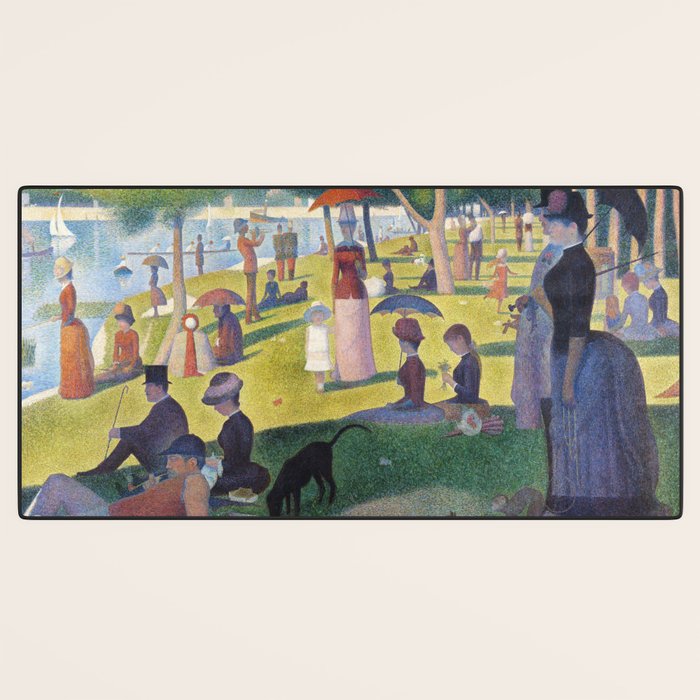 A Sunday on La Grande Jatte by Georges Seurat, 1884 Desk Mat Gallery Image 3