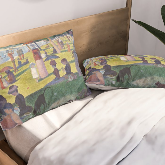 A Sunday on La Grande Jatte by Georges Seurat, 1884 Pillow Sham Gallery Image 2