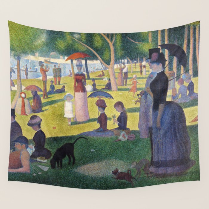 A Sunday on La Grande Jatte by Georges Seurat, 1884 Wall Tapestry Gallery Image 4
