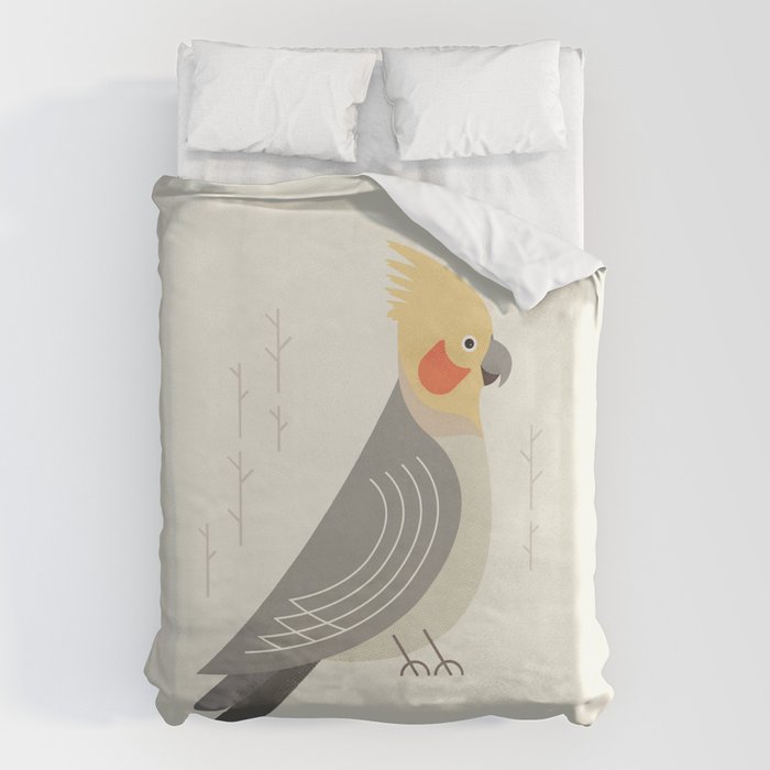 Cockatiel, Bird of Australia Duvet Cover Gallery Image 6