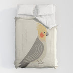 Cockatiel, Bird of Australia Duvet Cover Gallery Image 6