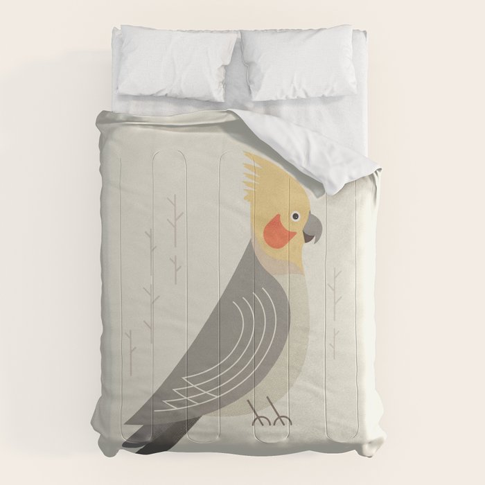 Cockatiel, Bird of Australia Comforter Gallery Image 6