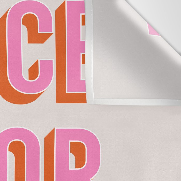 Dance Floor Left Arrow (Pink Orange) Wall Tapestry Gallery Image 3