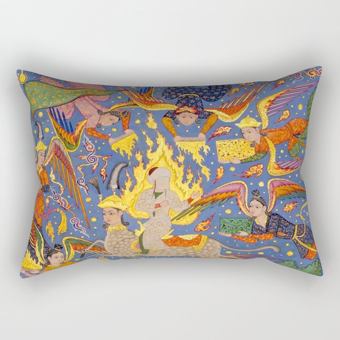 Miraj: The Night Journey  Islamic Antique Art  Rectangular Pillow Gallery Image 2
