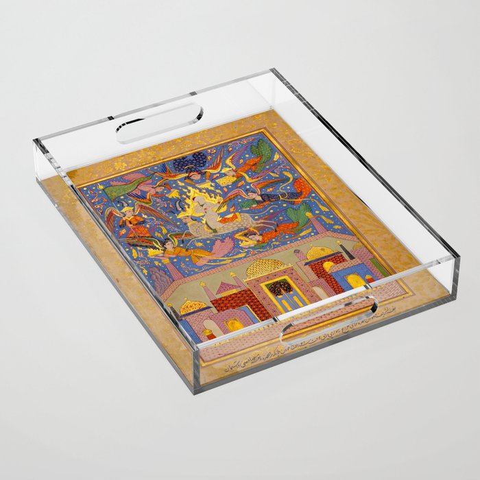 Miraj: The Night Journey  Islamic Antique Art  Acrylic Tray Gallery Image 1