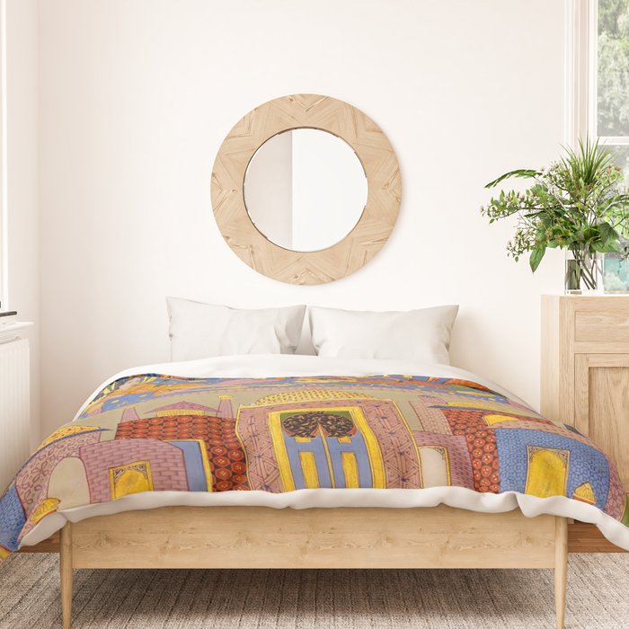 Miraj: The Night Journey  Islamic Antique Art  Duvet Cover Gallery Image 3