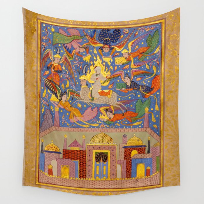 Miraj: The Night Journey  Islamic Antique Art  Wall Tapestry Gallery Image 4