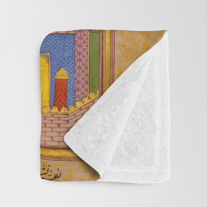 Miraj: The Night Journey  Islamic Antique Art  Throw Blanket Gallery Image 3