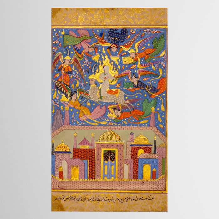 Miraj: The Night Journey  Islamic Antique Art  Tablecloth Gallery Image 2