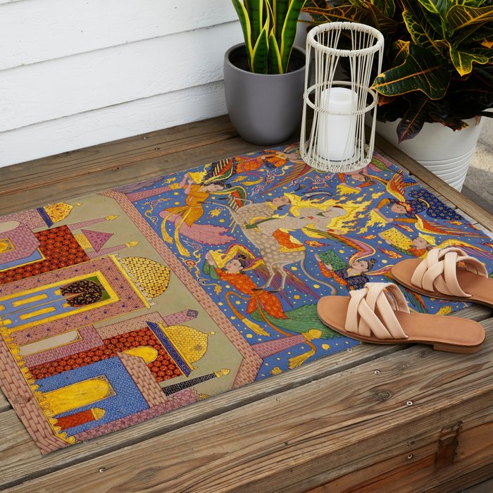 Miraj: The Night Journey  Islamic Antique Art  Outdoor Rug Gallery Image 2