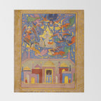 Miraj: The Night Journey  Islamic Antique Art  Throw Blanket Gallery Image 2