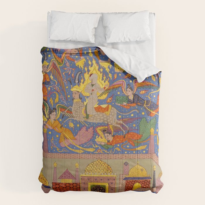 Miraj: The Night Journey  Islamic Antique Art  Comforter Gallery Image 1