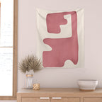 Modern Abstract Shapes 89 Wall Tapestry Gallery Image 2