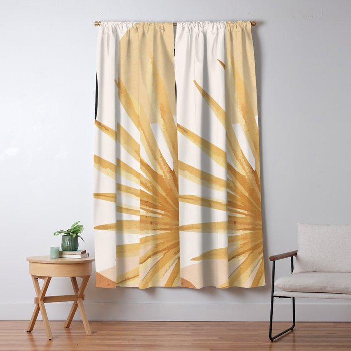 Abstract Art Tropical Leaf 14 Window Curtain Gallery Image 1
