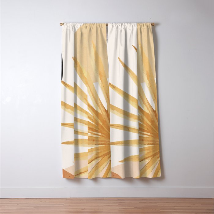 Abstract Art Tropical Leaf 14 Window Curtain Gallery Image 3